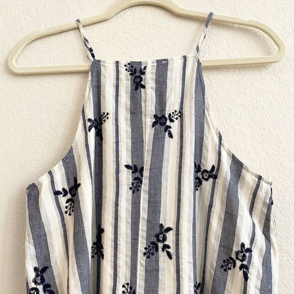 Francesca's Shift Dress Miami Embroidered Chambray Summer‎ Tunic Dress Sz S - Picture 7 of 11